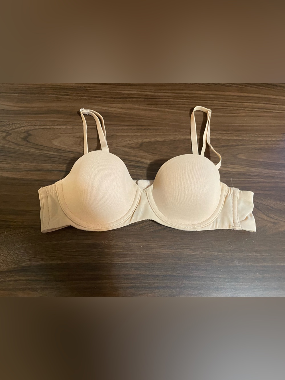 Auden Beige T-Shirt Bra with Removable Straps
